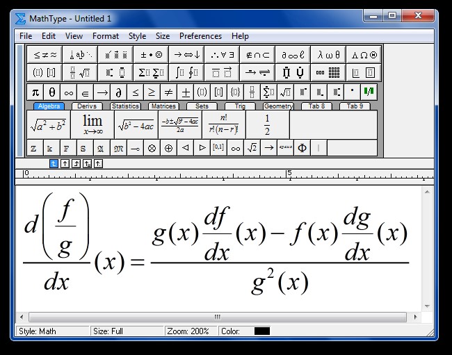 как писать математические формулы в word