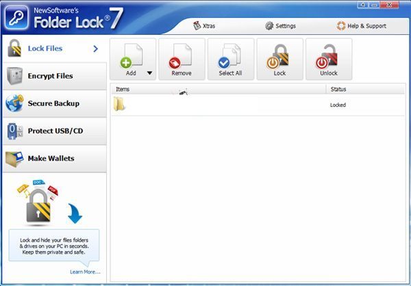 Окно добавления папки в программе