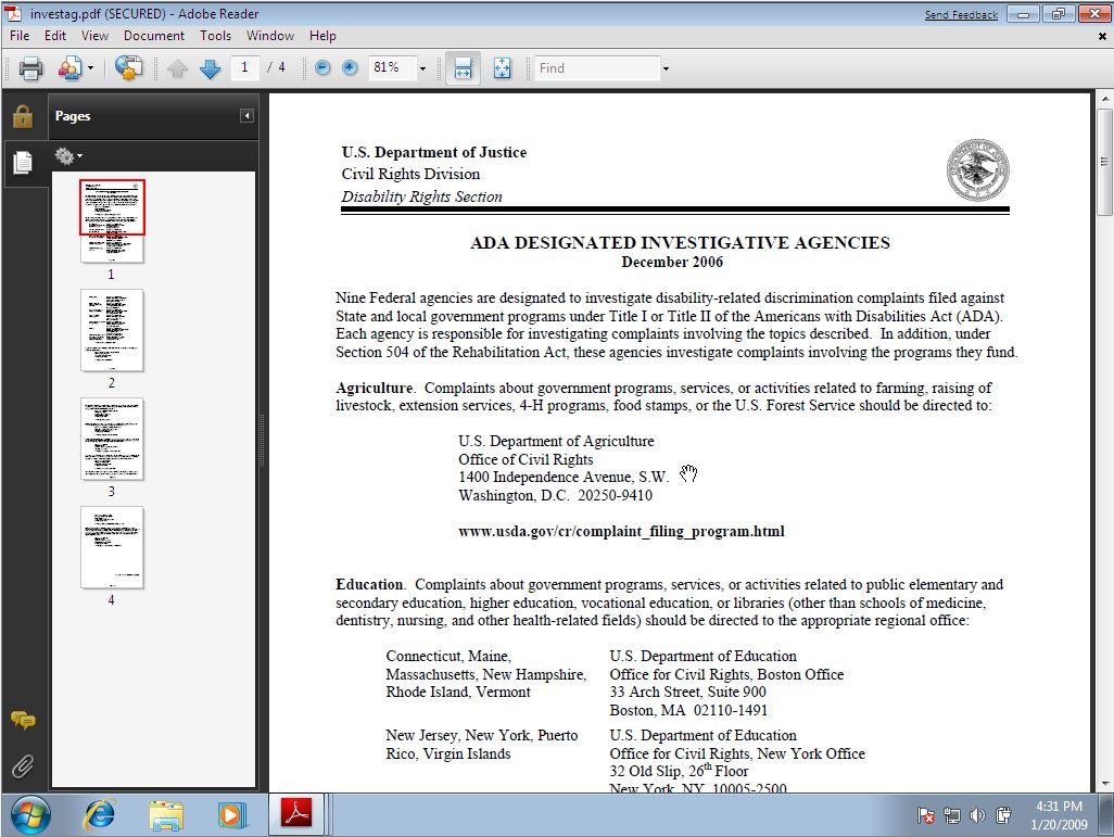 Рис. 8. Просмотр документа в Adobe Reader на Windows 7