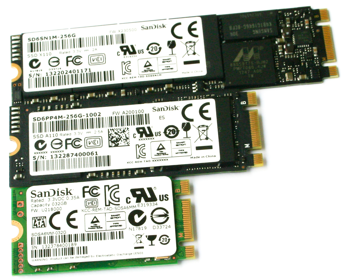 Рис.2. SSD-накопители M2 – компактные и лёгкие