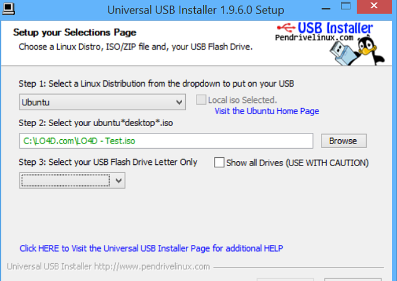 Рис.8. Использование утилиты Universal USB Installer.