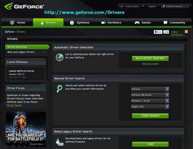 cant download new nvidia drivers