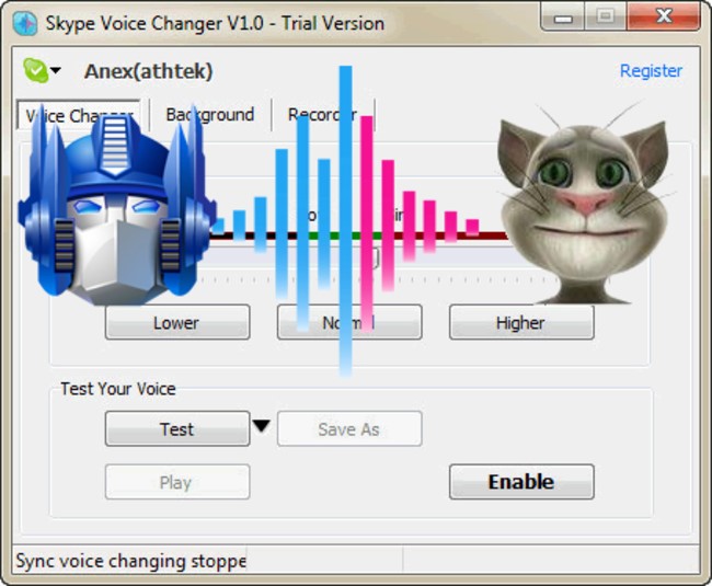 <Рис.8 Skype Voice Changer>