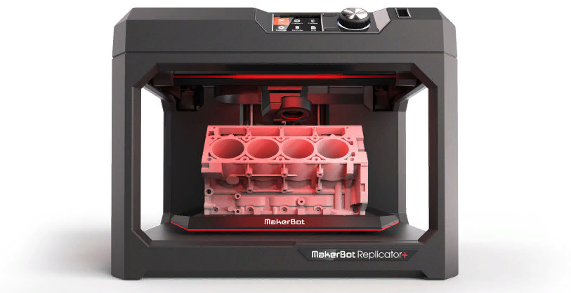 Рис. 1. Один из лучших современных 3D-принтеров MakerBot Replicator+.