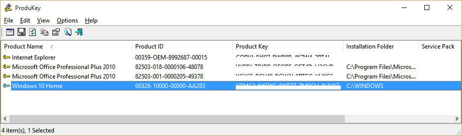 ключ продукта windows 10 
