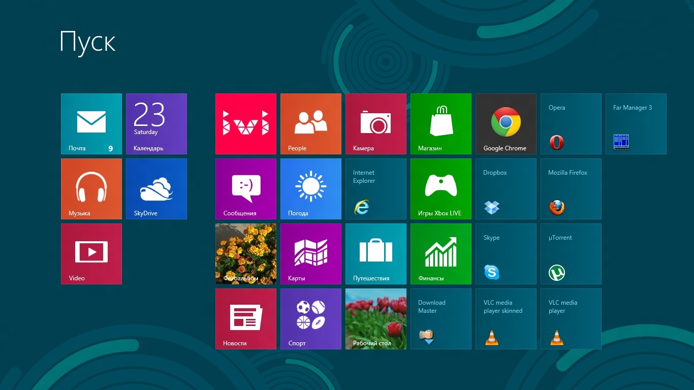 Интерфейс Windows 8