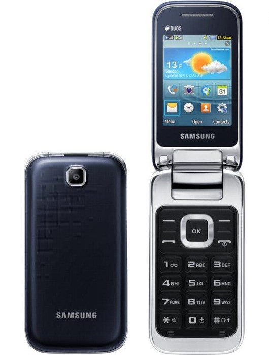 Внешний вид телефона Samsung C3592 (слева – раскладушка в закрытом виде)