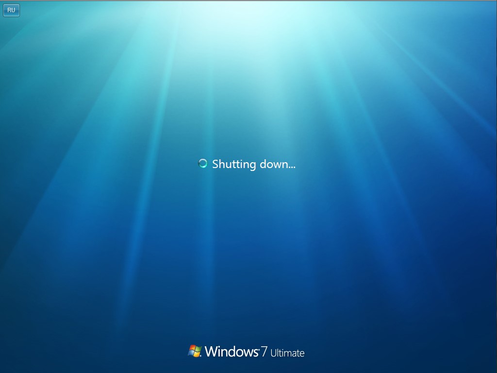 Надпись «Shutting down…» при завершении работы Windows