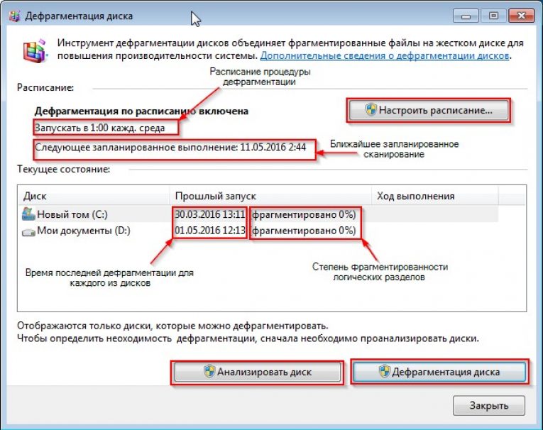 Как сделать дефрагментацию диска