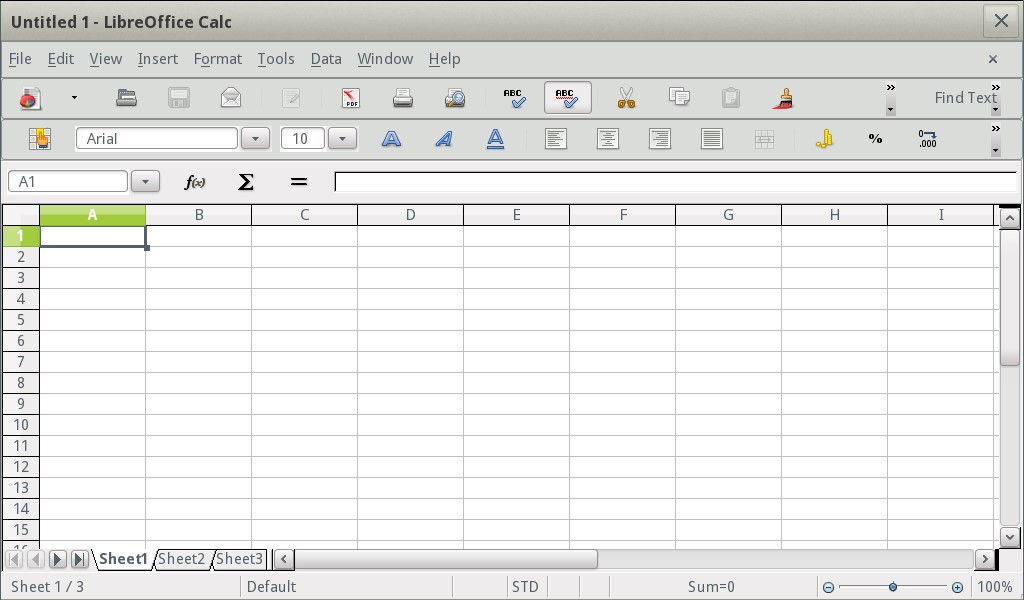 №4. Внешний вид программы LibreOffice Calc