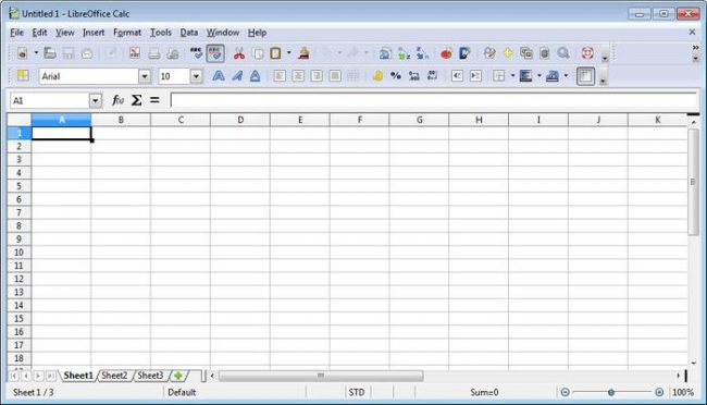 Рис.2 – электронная таблица в LibreOffice