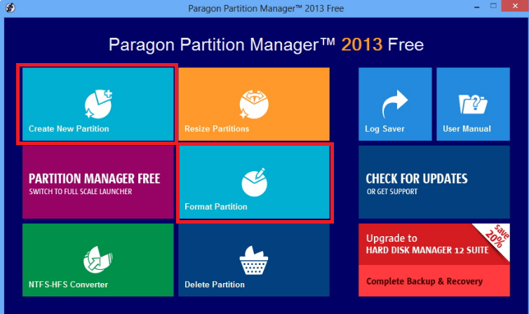 Рис. №12. Paragon Partition Manager Free