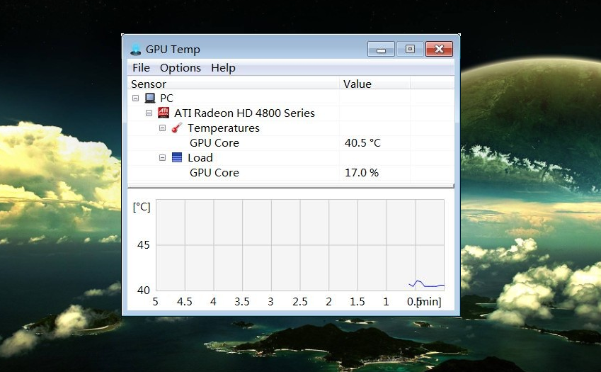 Рис. 2. Приложение GPU Temp