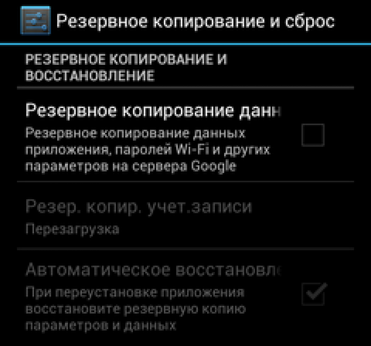 Резервная копия андроид приложение. Как сделать резервную копию андроид перед сбросом. Что значит сброс всех параметров.