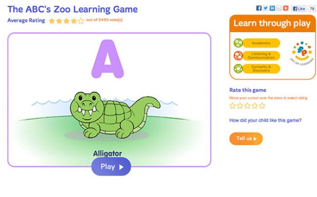 The ABC’s Zoo Learning Game