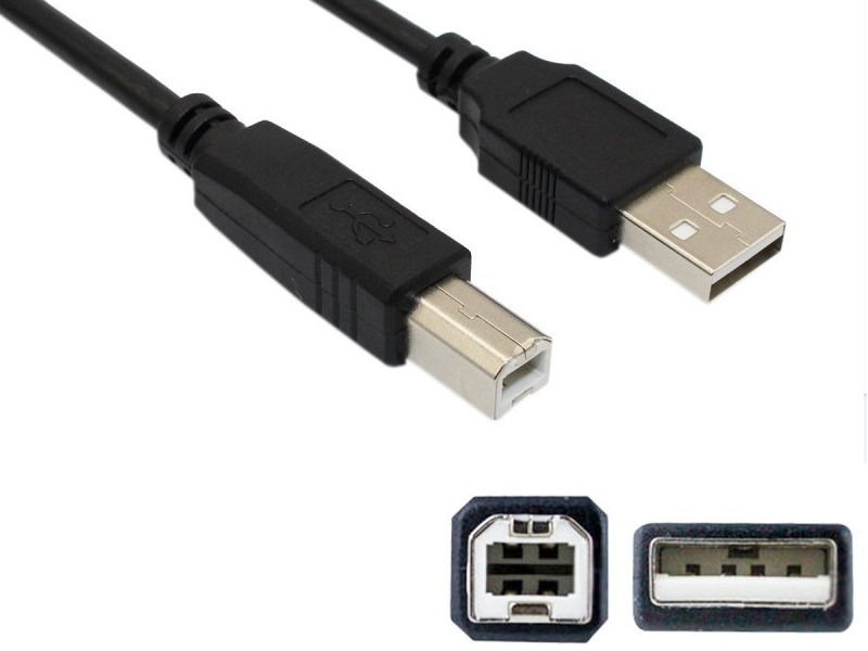 Рис. 4. Разъёмы USB-кабеля для принтера.