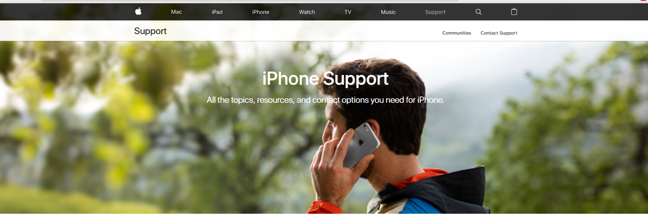 Рис.7 – сайт технической поддержки Apple