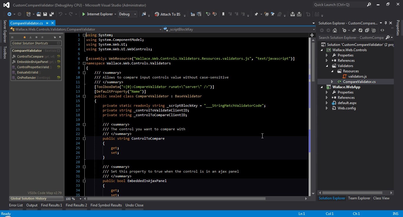 Рис. 5. Программная среда Microsoft Visual Studio.