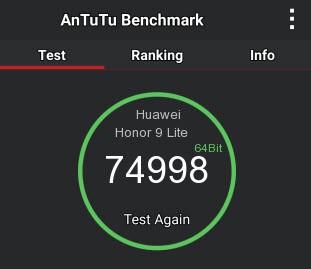 Рис.11 Результат тестирования в бенчмарке AnTuTu.