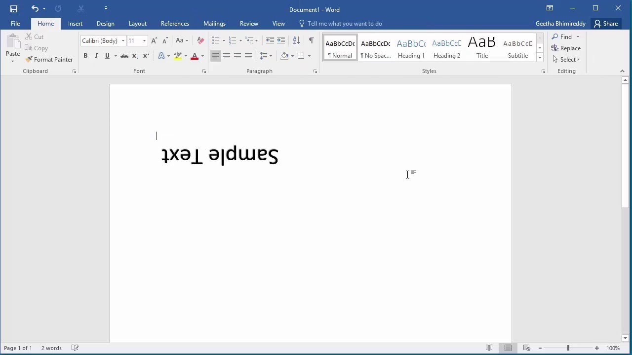 MS Word Интерфейс 2019